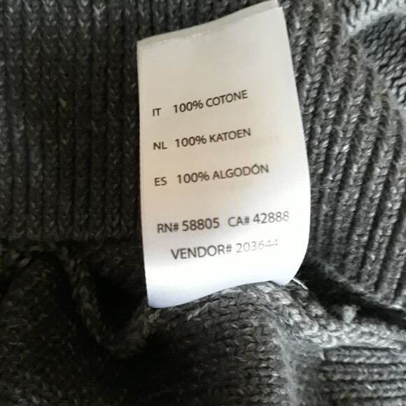 Synrgy Cardigan Sweatshirt Sweater Men’s 2XLT Full Zip Grey Heavy Knit - Picture 11 of 12